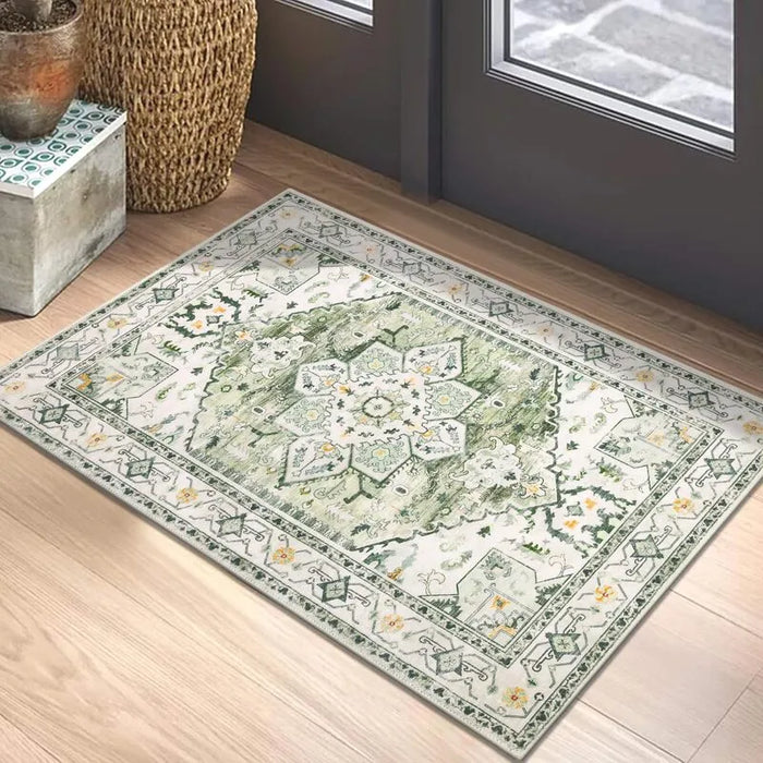 Vintage Boho Medallion Non Slip Washable Area Rug