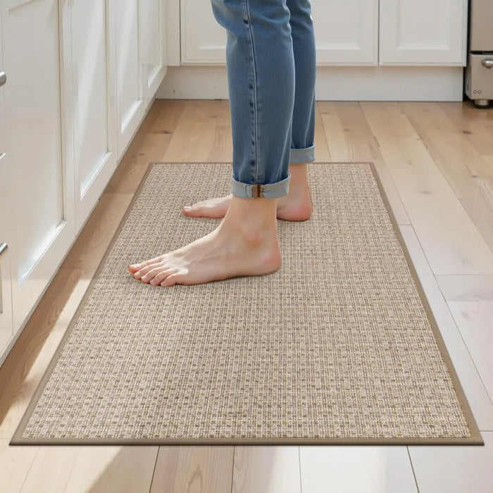 Woven Stain Resistant Washable Non-Slip Kitchen Floor Mat Rug