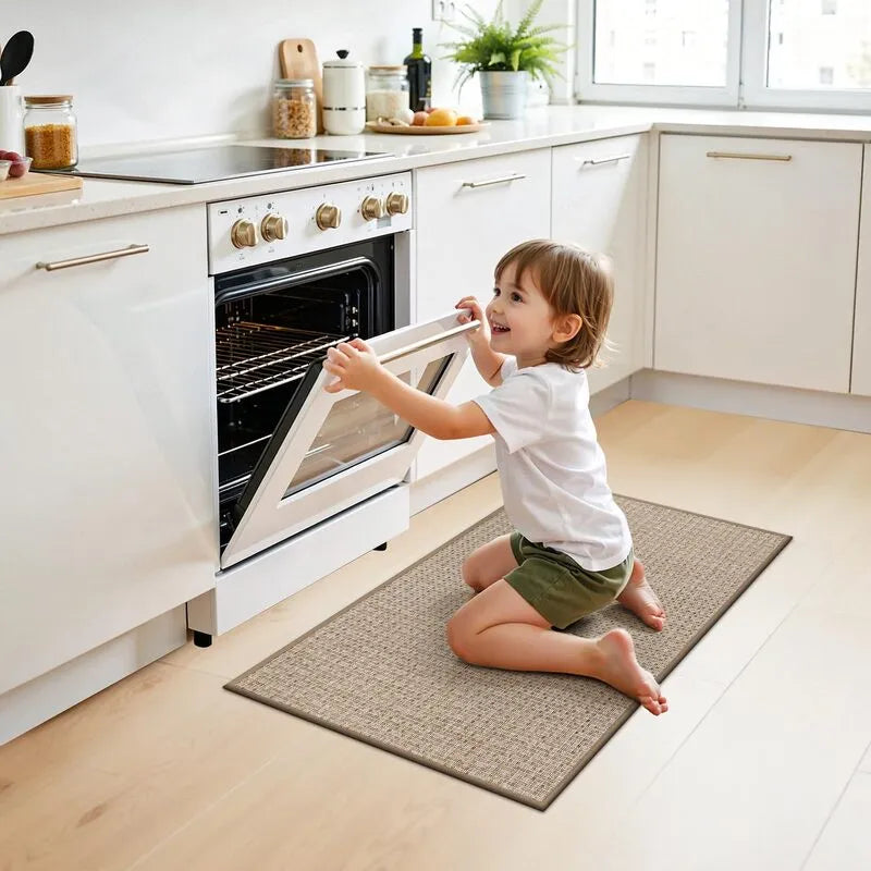 Woven Stain Resistant Washable Non-Slip Kitchen Floor Mat Rug