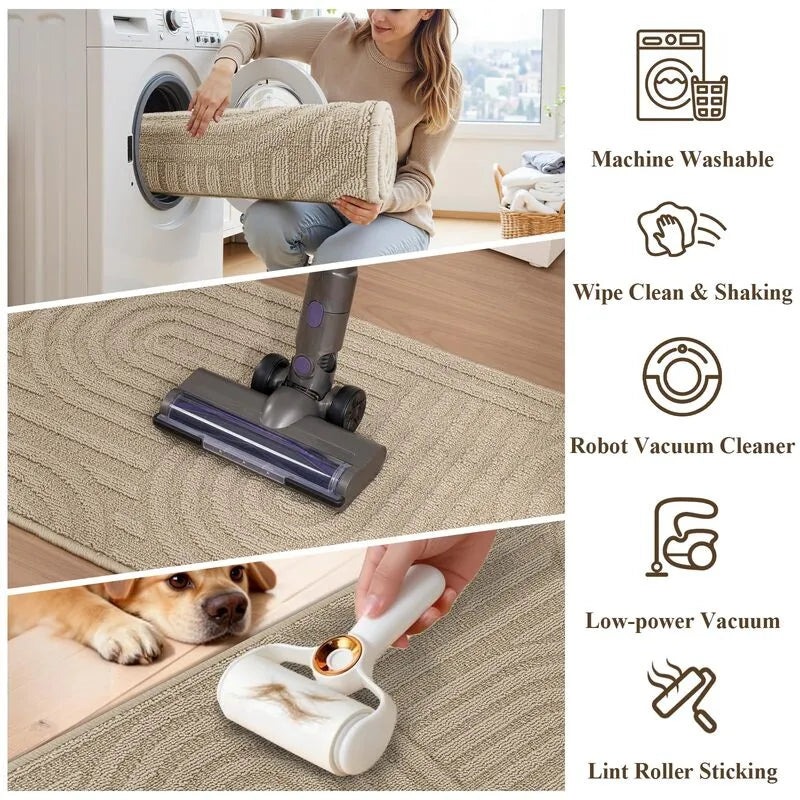 AR008182beigefloralmachinewashableeasycleanvacuumrobotfriendly2x6runnerrugUShomeHEBE RUGS
