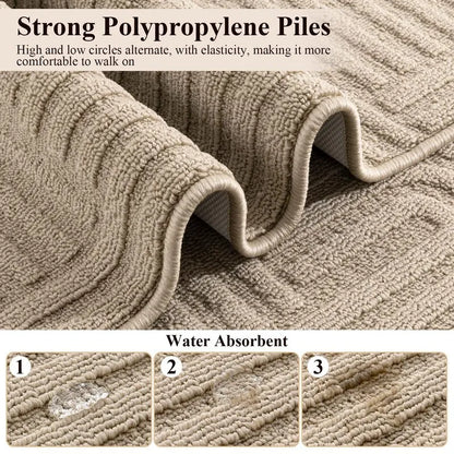 AR008182beigefloralpolypropyleneabsorbentlongkitchenrunnerrugforAmericanhomeHEBE RUGS