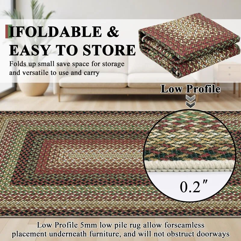 AR008186red2x3ftlowprofiledoormat0.2inchthinfoldablesmallentrywayrugnonslipcarpetHEBE RUGS