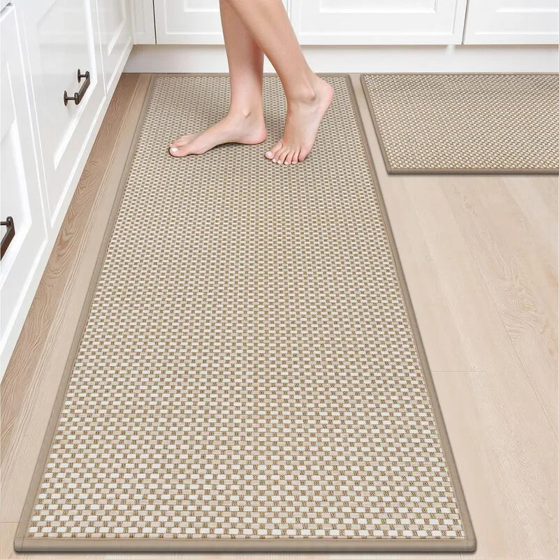 AR008230_beige_checkered_2_piece_kitchen_runner_rug_set_non_slip_washable_floor_mats_for_US_home_HEBE RUGS