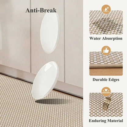 AR008230_beige_checkered_water_absorbent_anti_break_cushioned_kitchen_floor_runner_rug_HEBE RUGS