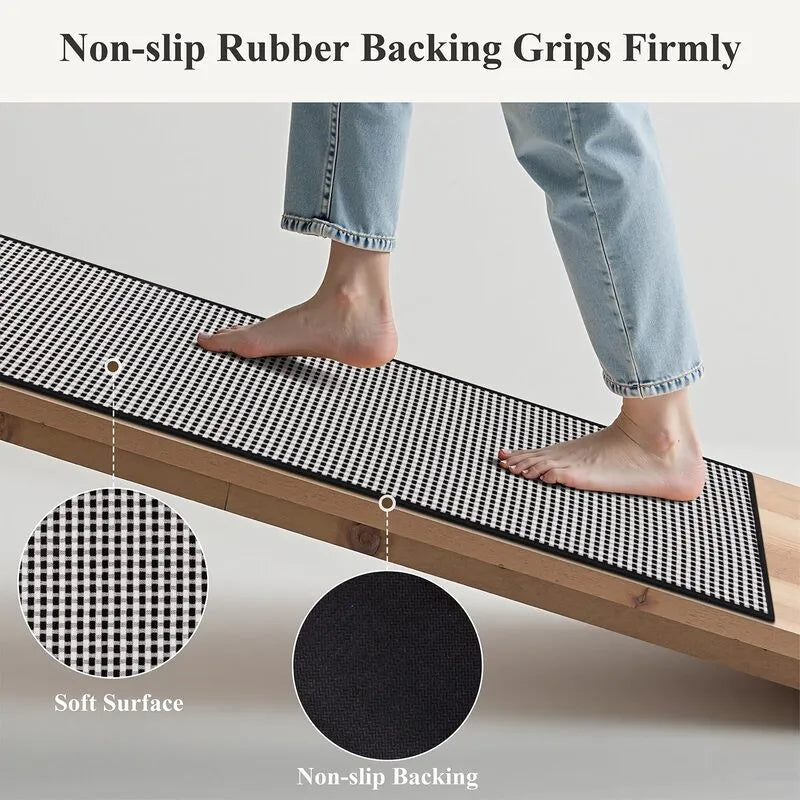 AR008231blacknonsliprubberbackingrunnerrugsoftsurfacegripforhardwoodfloorUShomeHEBE RUGS