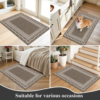 AR008371brown2x3smallarearugforentrywaykitchenbedroomstairlandingindoorUShomematHEBE RUGS