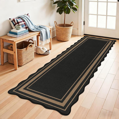 Extra Long Hallway Runner Rug with Rubber Backing Faux Jute Washable Runners