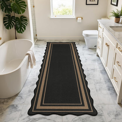 Extra Long Hallway Runner Rug with Rubber Backing Faux Jute Washable Runners