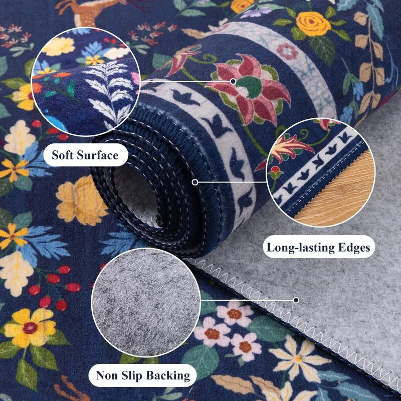 AR008917_blue_2x8_runner_rug_non_slip_rubber_backing_durable_edge_soft_vintage_carpet_HEBE RUGS
