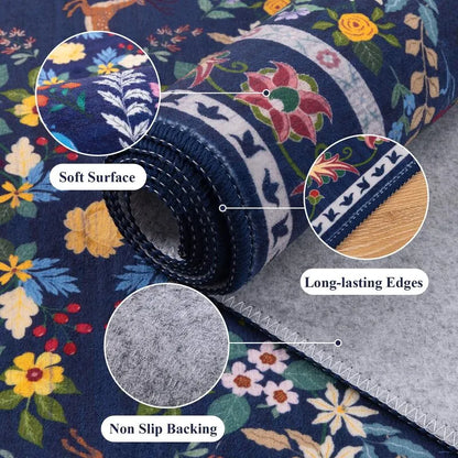 AR008917_blue_2x8_runner_rug_non_slip_rubber_backing_durable_edge_soft_vintage_carpet_HEBE RUGS
