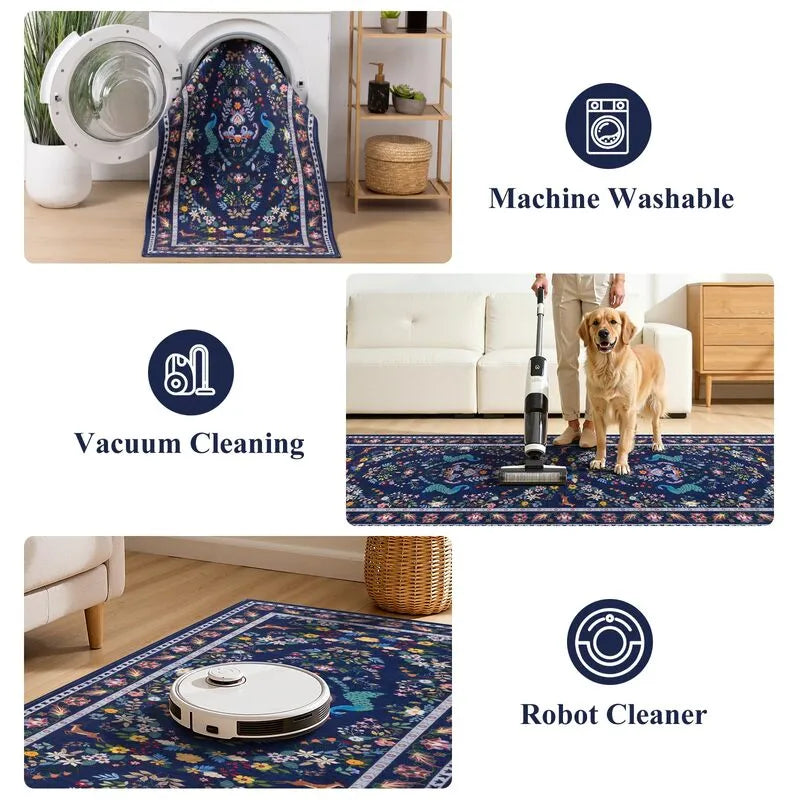 AR008917_blue_machine_washable_runner_rug_2x8_easy_clean_vacuum_friendly_hallway_rug_HEBE RUGS