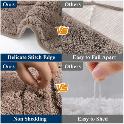 AR008960brown3piecebathroomrugsetdelicatestitchedgenonsheddingplushcarpetsetHEBE RUGS