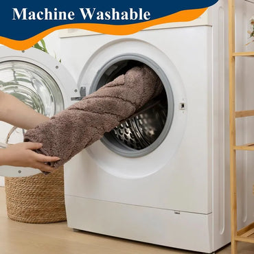 AR008960brownbathroomrugsetmachinewashableeasycleanplushrunnerfloormatsetheberug