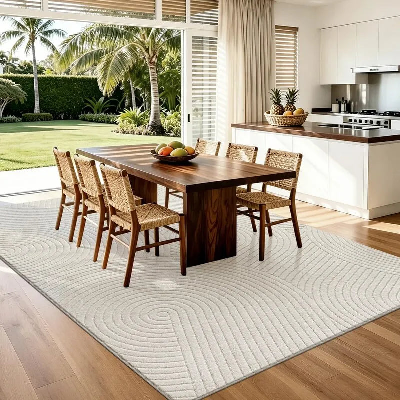 AR008969beige5x7diningroomarearugunderdiningtablemodernhomedecorforUShouseheberug