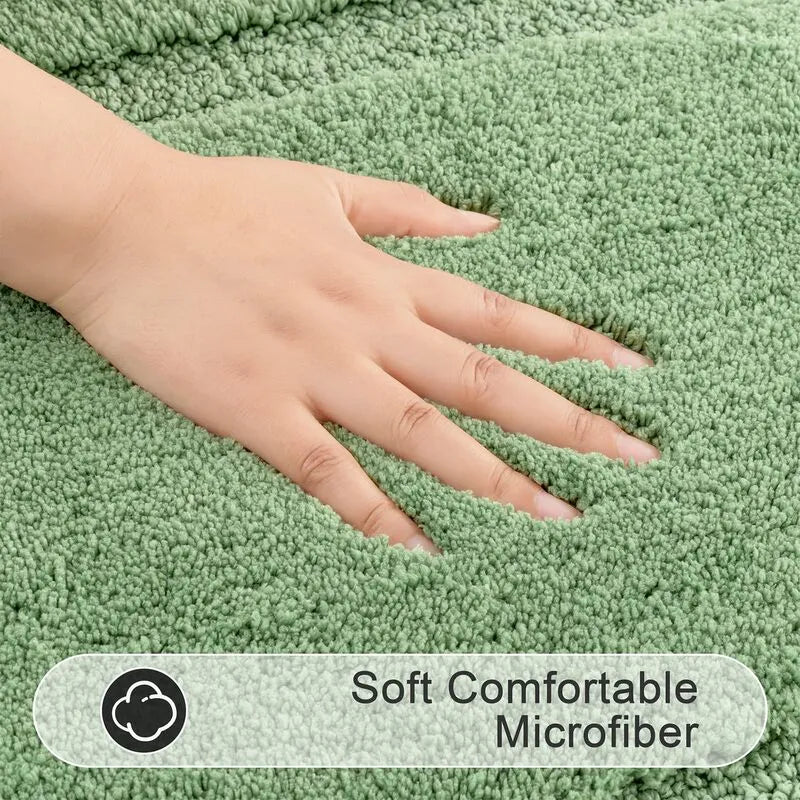 AR009098_green_3_piece_bathroom_rug_set_soft_comfortable_microfiber_plush_floor_mat_set_HEBE RUGS