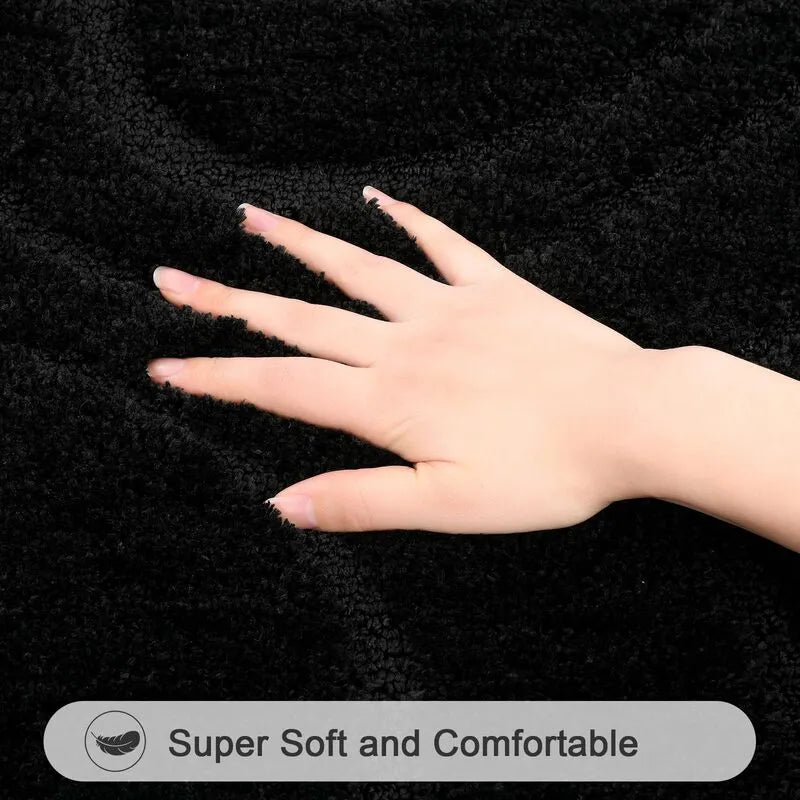 AR009110_black_2_piece_rug_set_super_soft_microfiber_plush_bath_mat_runner_for_home_decor_HEBE RUGS