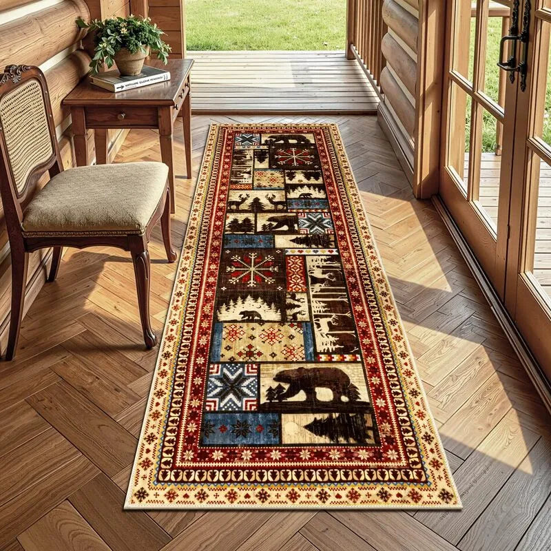 AR009114_colorful_2x6_runner_rug_rustic_lodge_cabin_bear_deer_printed_hallway_runner_US_home_heberug