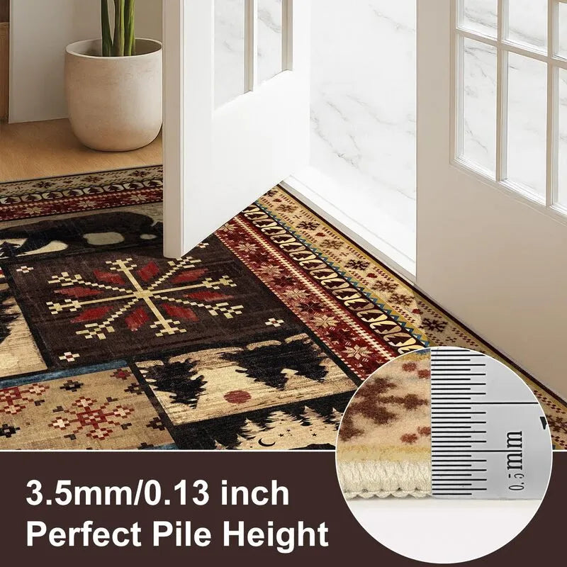 AR009120colorful3.5mmlowpilethin8x10arearugdoorclearancenontripcarpetdetailheberug