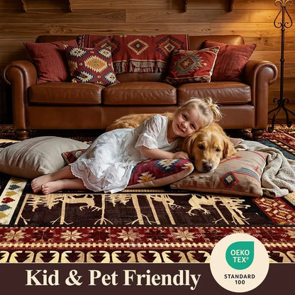 AR009120colorful8x10kidandpetfriendlysoftwashablecabinarearugforfamilyroomUShomeheberug