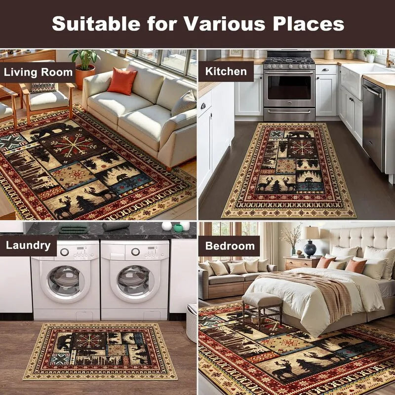 AR009120colorful8x10versatilearearugforlivingroomkitchenbedroomlodgehomedecorUShouseheberug
