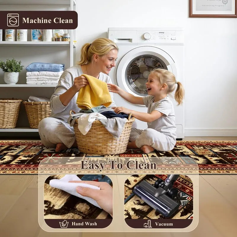 AR009120colorfulmachinewashable8x10arearugeasyspotcleanvacuumfriendlyUShomeheberug