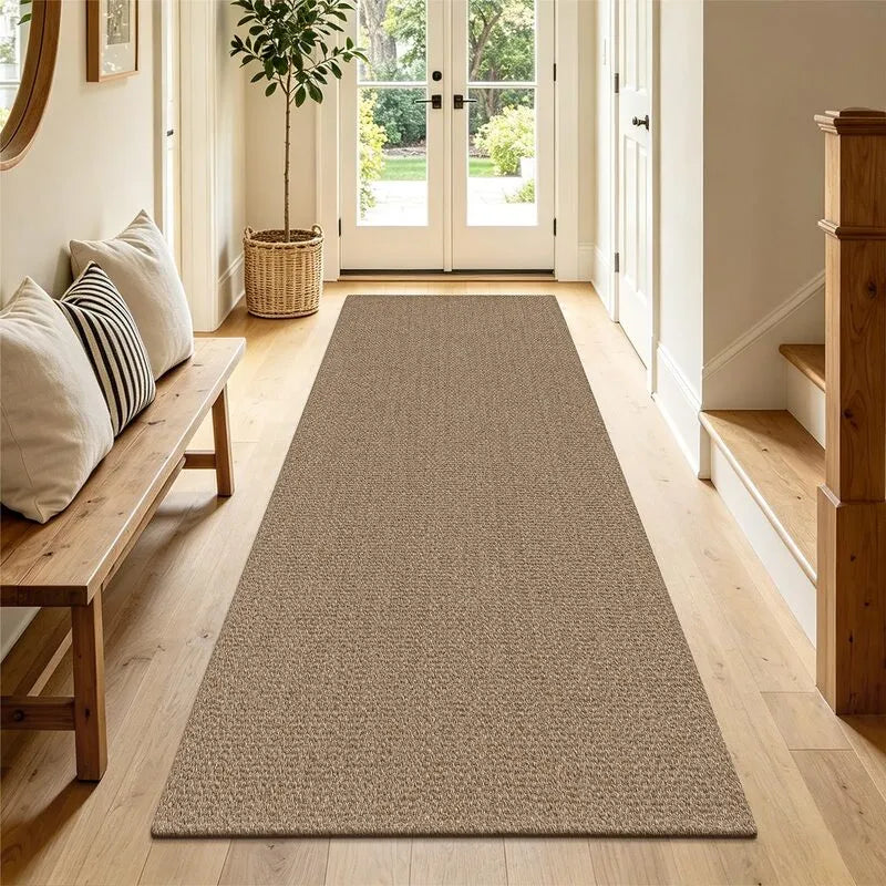 AR009135_brown_2x6_runner_rug_solid_neutral_woven_cotton_carpet_for_hallway_entryway_US_home_heberug