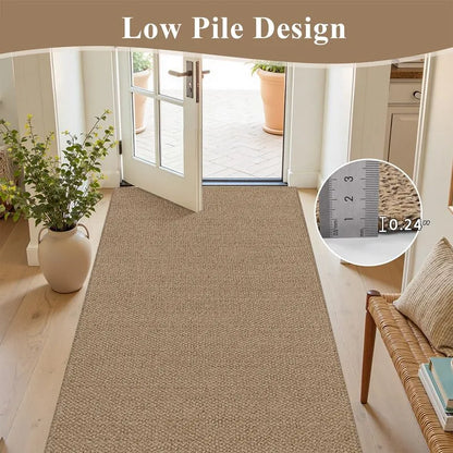 AR009139brown6x9lowpilearearugdoorclearancethinentrancecarpetfordoorwayUShomeheberug
