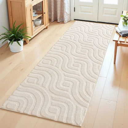 AR009173beige2x6runnerrugmodernwavearchpatternforhallwayentrywayinUShomeheberug