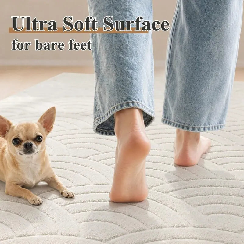 AR009177beigeultrasofttoucharearugbarefeetpetfriendlyforlivingroomUShomeheberug