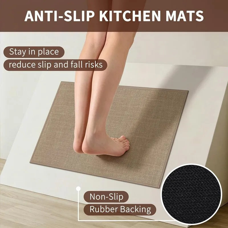 AR009215brownantislipkitchenmatrubberbackingstayinplacefloorprotectionUShomeHEBE RUGS