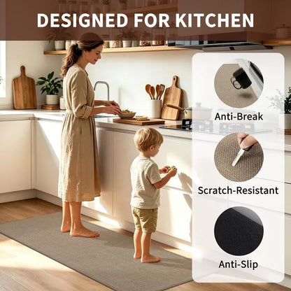 AR009215browndurablescratchresistantantibreakkitchenfloorrugforAmericanfamilyHEBE RUGS