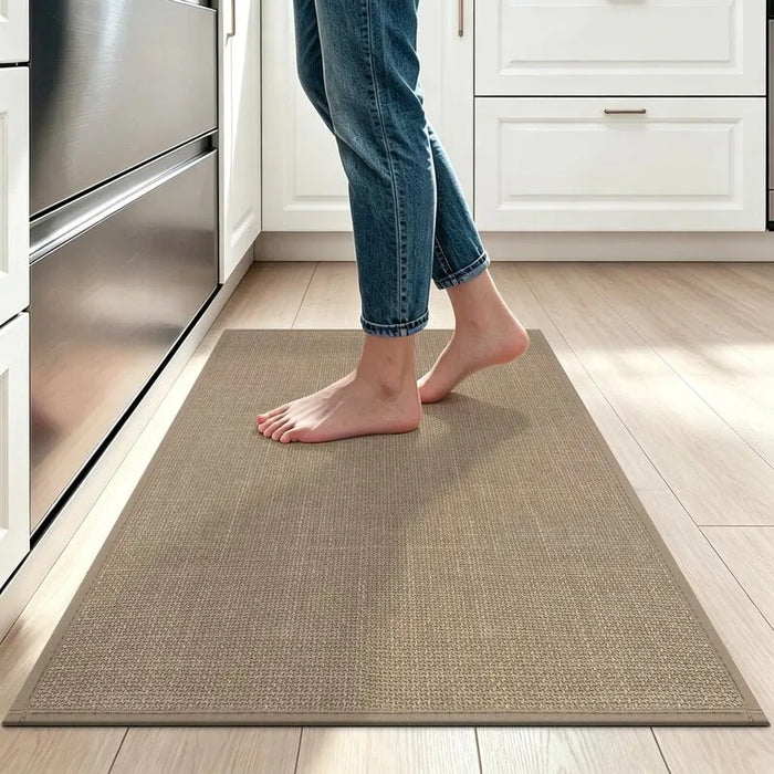 Farmhouse Woven Cushioned Non-Slip Washable Kitchen Floor Mat