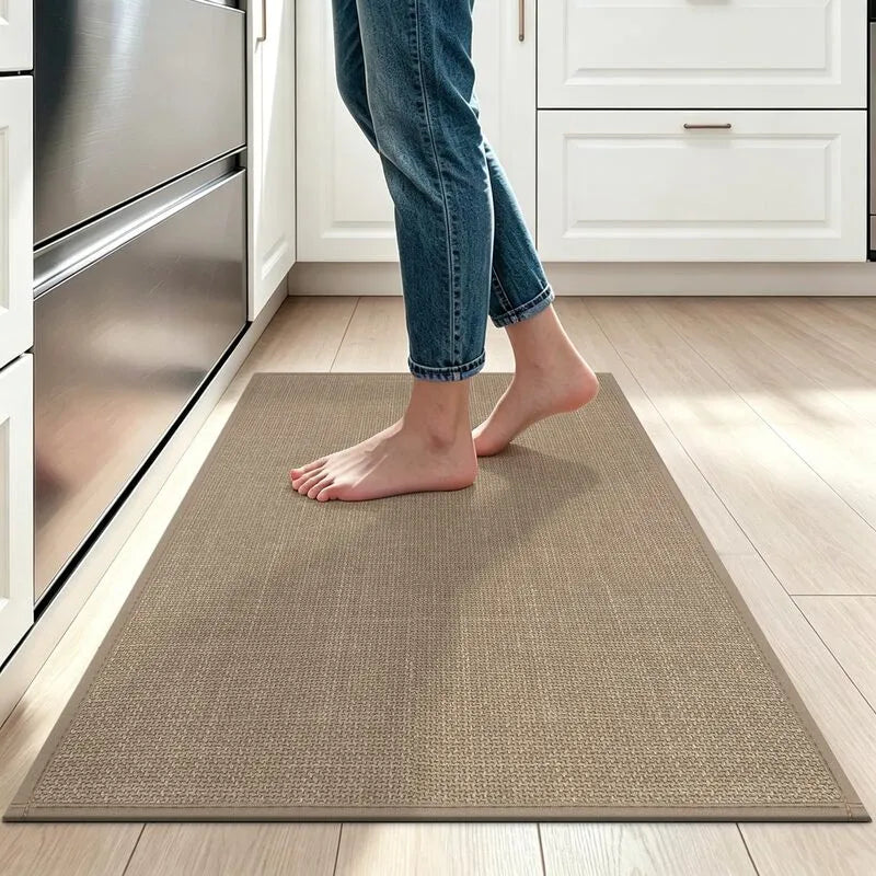 Farmhouse Woven Cushioned Non-Slip Washable Kitchen Floor Mat