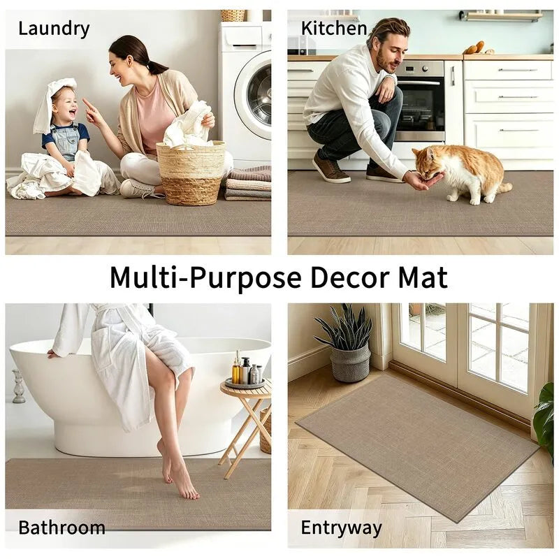 AR009215brownmultipurposedecormatforkitchenlaundryroomentrywaybathroomUShouseHEBE RUGS