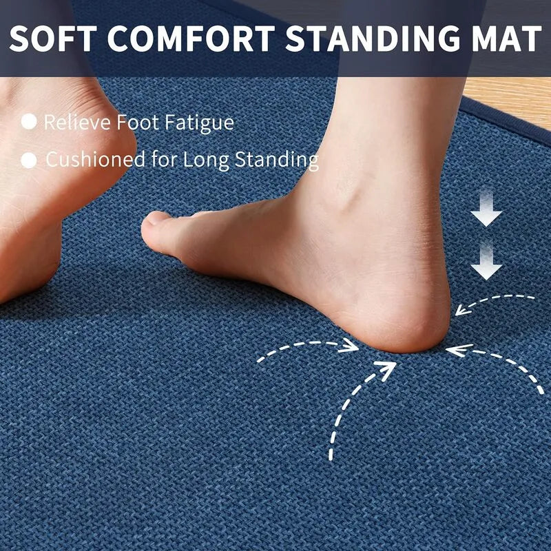 AR009222bluesoftcushionedcomfortablestandingrunnerrugrelievefootfatigueUShomeHEBE RUGS