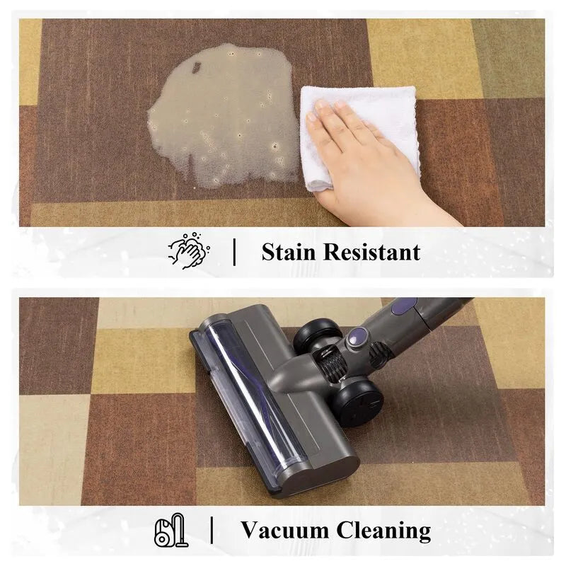 AR009258_brown_stain_resistant_easy_vacuum_clean_kitchen_runner_floor_mat_for_busy_US_households_HEBE RUGS