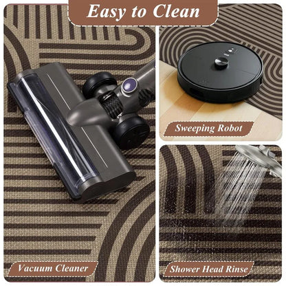 AR009348brownwashabledoormat2x3easycleanentrywayrugvacuumrobotfriendlydoorcarpetmatHEBE RUGS