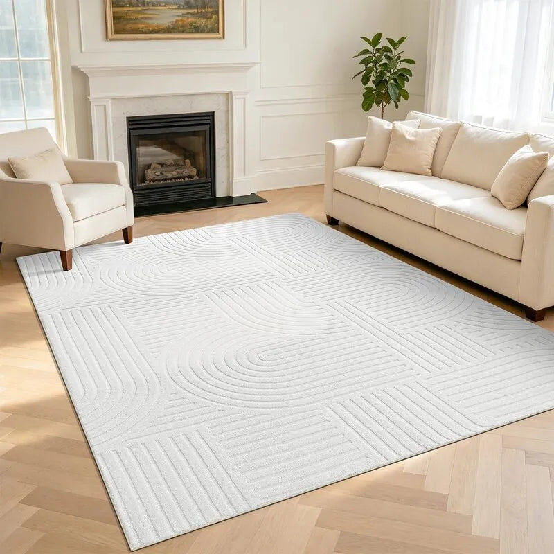 AR009388beige5x7arearugmodernwavearchpatternforlivingroominUShomeheberug