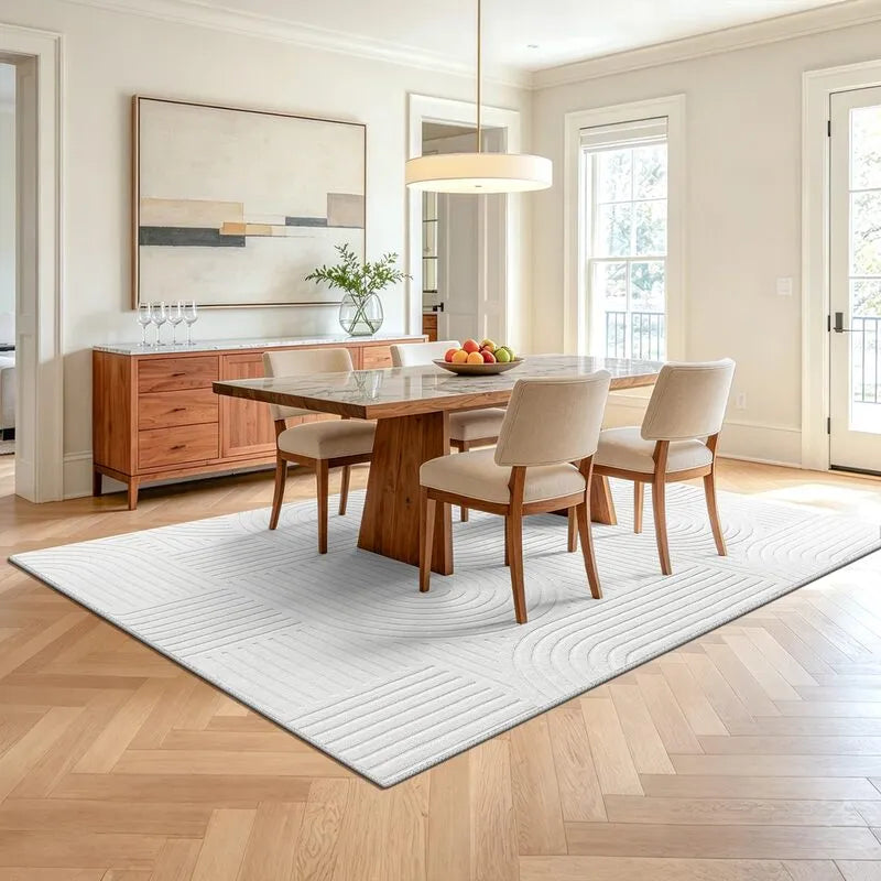 AR009388beige5x7diningroomarearugunderdiningtablemodernhomedecorforUShouseheberug
