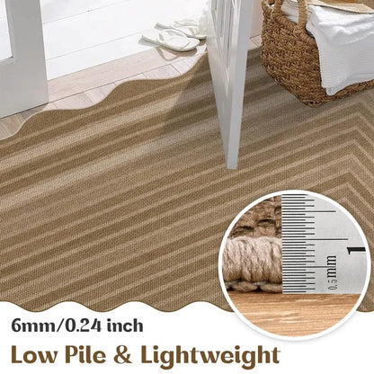 AR009688beige5x8lowpilearearugthindoorclearancescallopedborderrugUShomeheberug