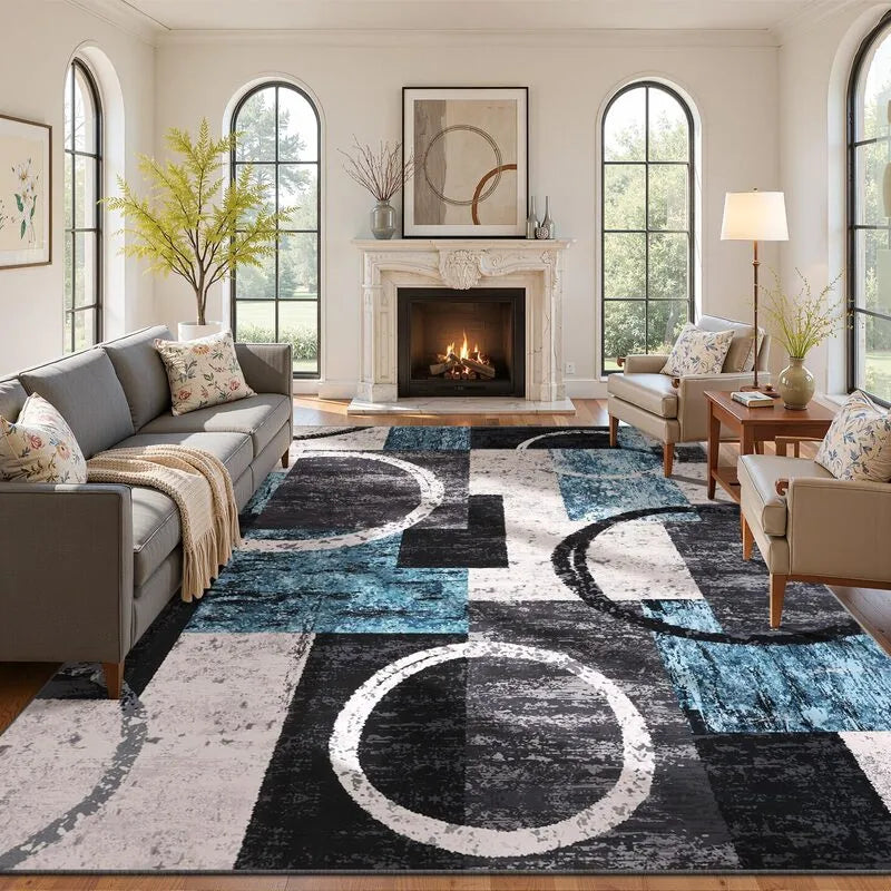 AR009701blue9x12arearuggeometricwashableextralargelivingroomcarpetnonslipfloormatUShomeheberug