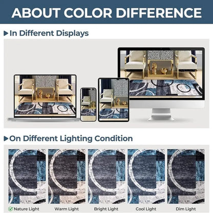 AR009701blue9x12geometricarearugcolordifferenceguideunderlightingdisplaysheberug
