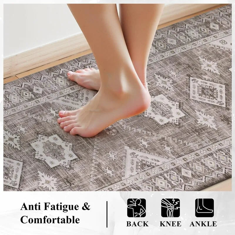AR009894browncushionedantifatiguestandingmatforfeetbackpainreliefinUSkitchenofficeHEBE RUGS