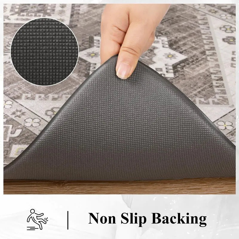 AR009894brownnonsliprubberbackingrunnerrugforhardwoodtilefloorsafetyinAmericanhomesHEBE RUGS