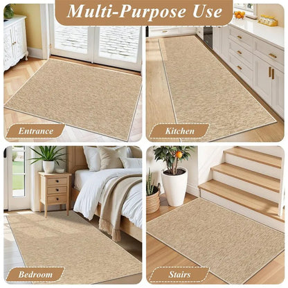 AR009937beige2x3smallarearugforindoorentrywaykitchenbedroomstairsneutraldecormatHEBE RUGS