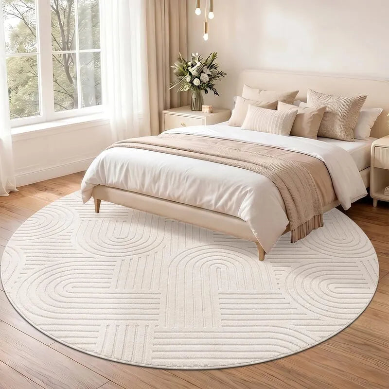 AR010117beige8ftroundbedroomarearugunderbedneutralaestheticcirclecarpetUShomeheberug