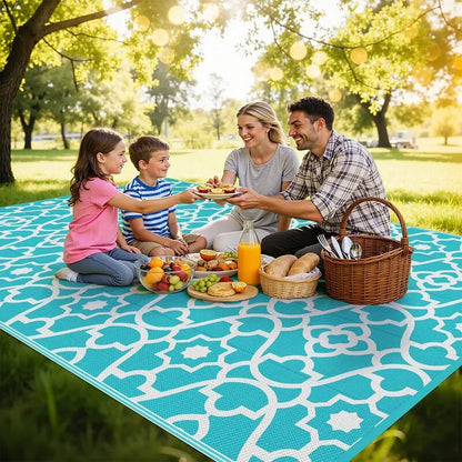 AYSDDDLHLLS03blue9x12outdoorpicnicrugplasticstrawmatforlawnbackyardparkheberug