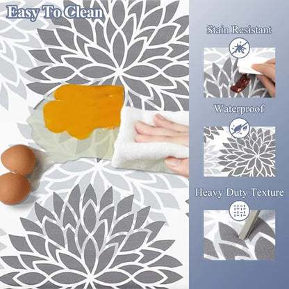 FPFHhui10447044120greywaterproofstainresistantwipecleancushionedPVCfloralkitchenrunnermatheberug