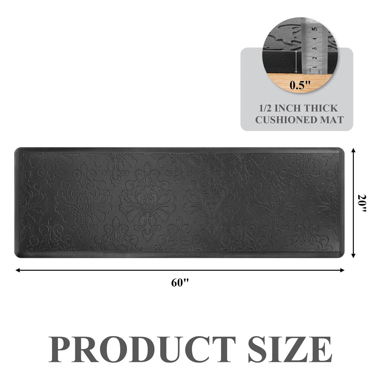 HEBE Anti-Fatigue Non-Skid Waterproof Kitchen Mat