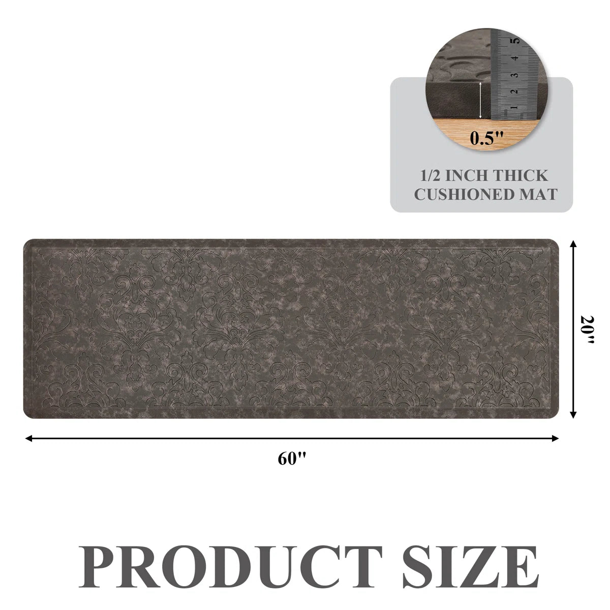 HEBE Anti-Fatigue Non-Skid Waterproof Kitchen Mat